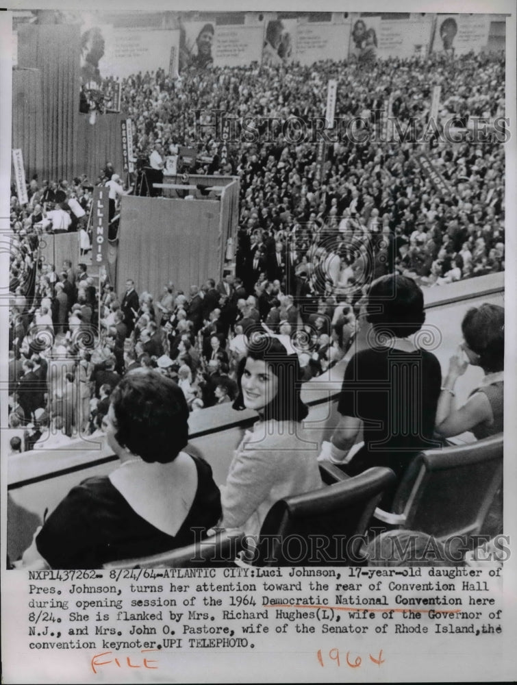 1965 Press Photo Luci Johnson at Democratic National Convention in Atlantic City - Historic Images