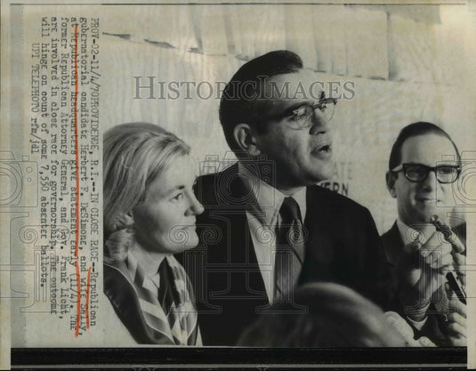 1970 Press Photo Republican gubernatorial candidate Herbert F DeDimone and wife-Historic Images