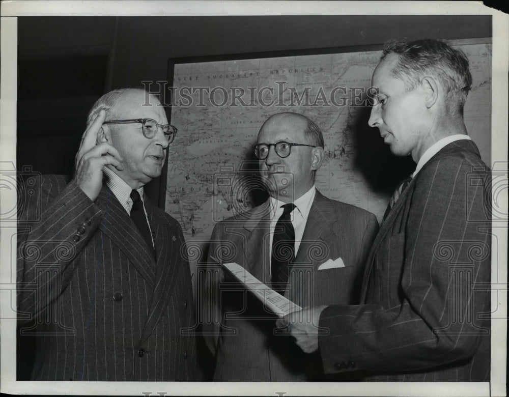 1952 Press Photo Joseph Dodge, sworn in a Special Assistant to the Sec of State - Historic Images