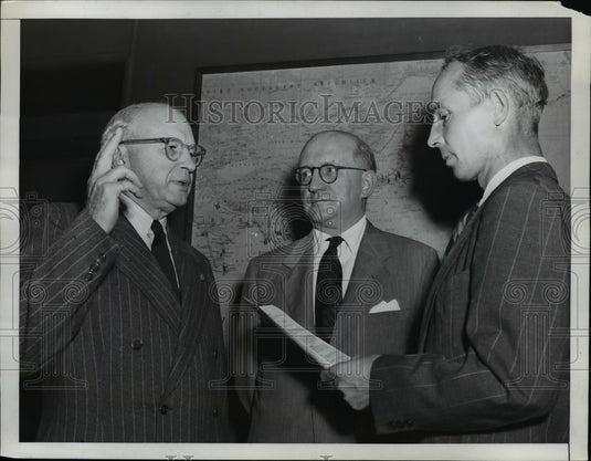 1952 Press Photo Joseph Dodge, sworn in a Special Assistant to the Sec of State - Historic Images