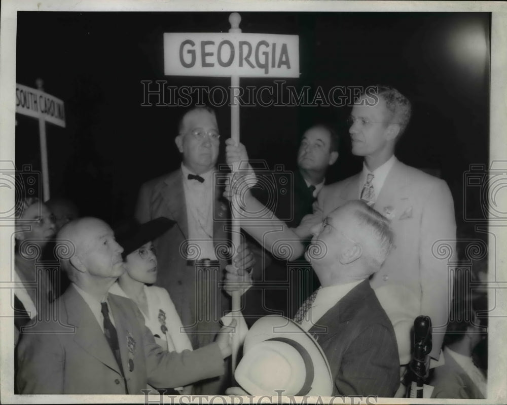 1944 Press Photo Delegation from South&#39;s Georgia at GOP Natl Convention, Chicago-Historic Images