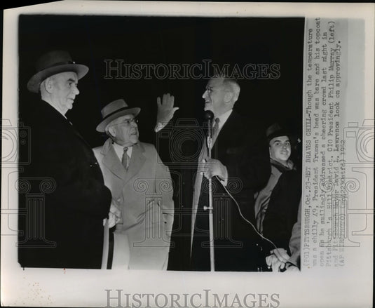 1952 President Truman addressed crowd in Pittsburgh's Hill District - Historic Images