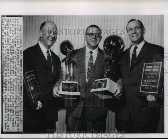 1958 Bill Edwards & George Smith, Ohio college coaches of the year - Historic Images