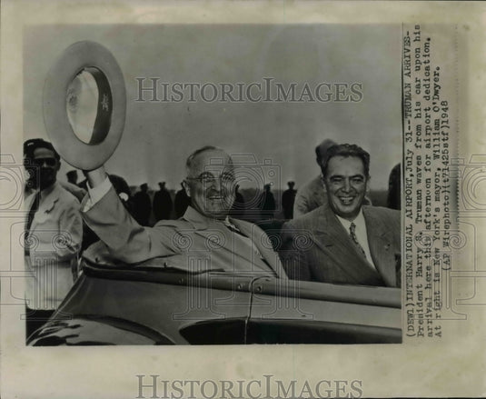 1948 Pres Harry S Truman w/ New York Mayor William O'Dwyer - Historic Images