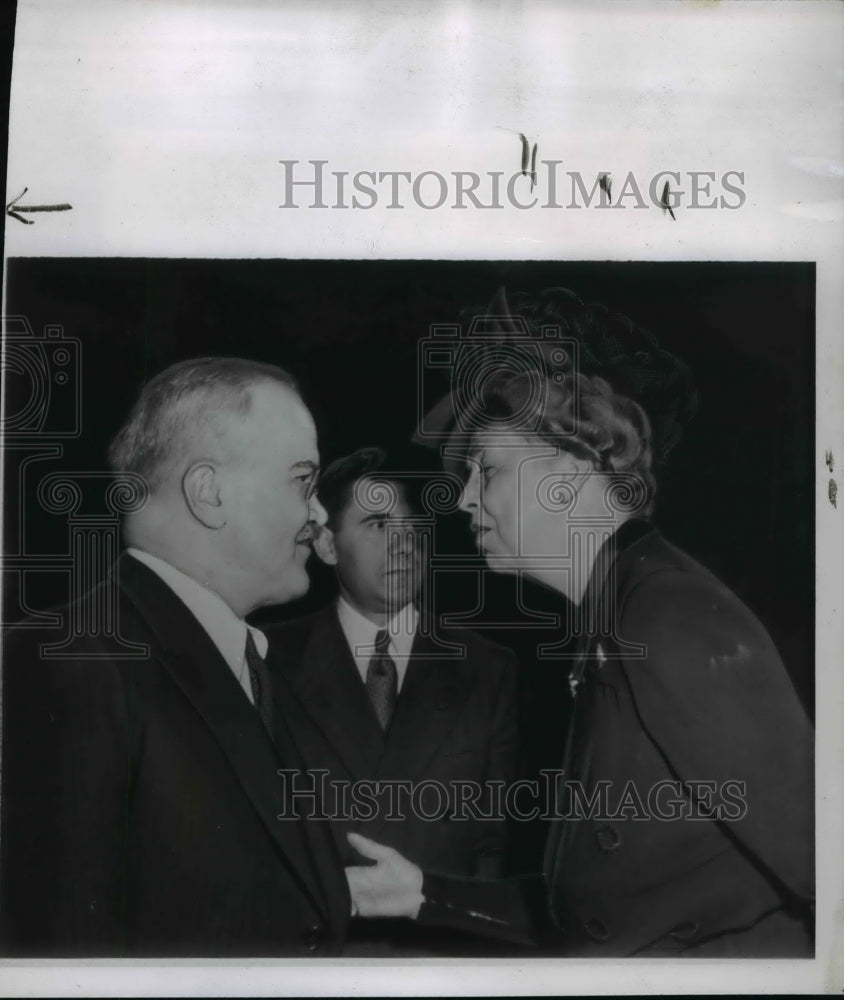 1946 Press Photo Eleanor Roosevelt w/ Soviet Foreign Minister Viacheslav Molotov - Historic Images