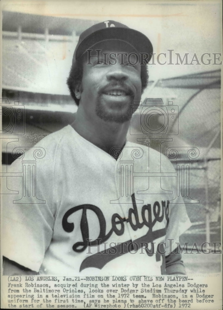 1972 Press Photo Frank Robinson to play for Los Angeles Dodgers - cvw25238 - Historic Images