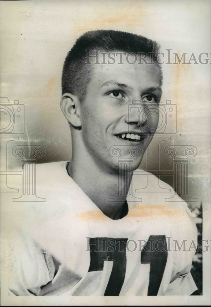 1960 Press Photo Denny Fryzel, Garfield Heights defensive halfback - cvw25335-Historic Images