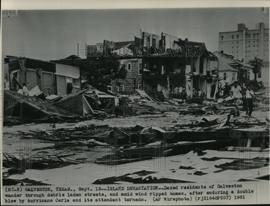 1961 Aftermath of Hurricane Carla & its tornado left residents dazed - Historic Images