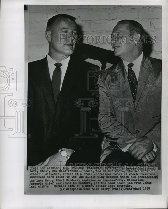 1958 Wire Photo George Dickerson, was named UCLA's new head coach - cvw26974 - Historic Images