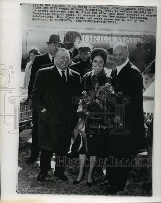 1952 Gov Michael DiSalle with Astronaut John Glenn in Ohio - Historic Images
