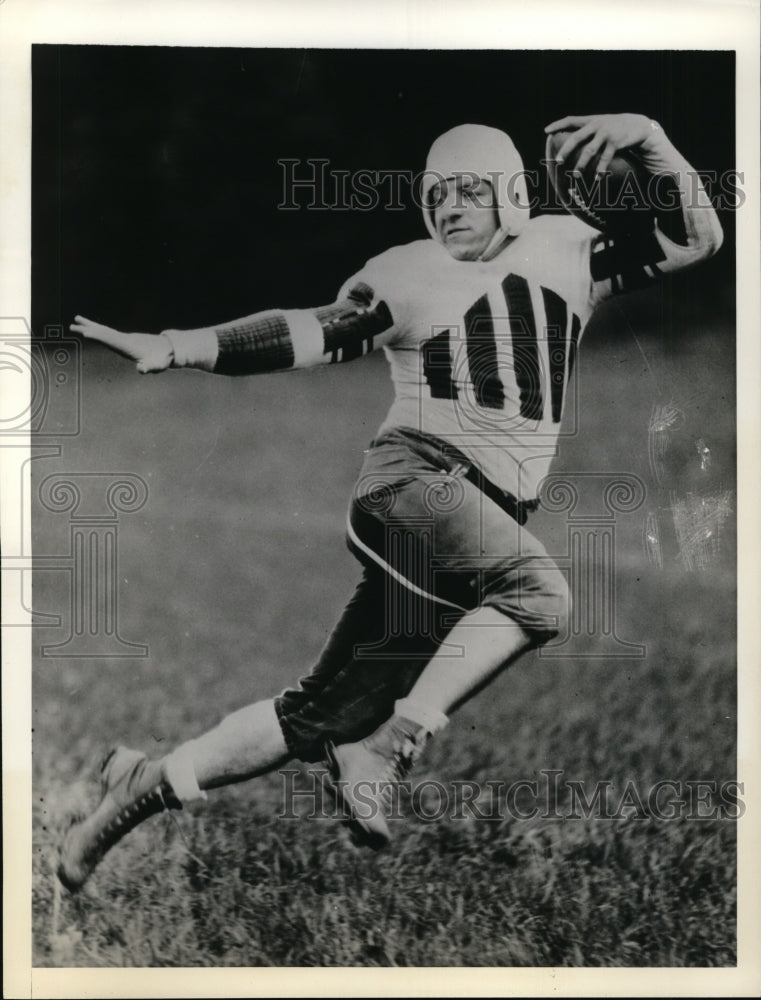 1936 Press Photo George Qip Vades, Backfield Star & Captain Colgate Football - Historic Images