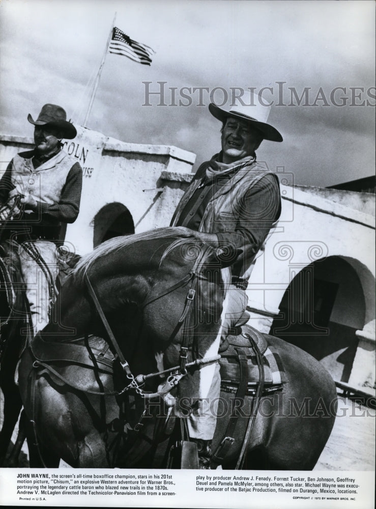 1970 Press Photo John Wayne-Chisum movie - Historic Images