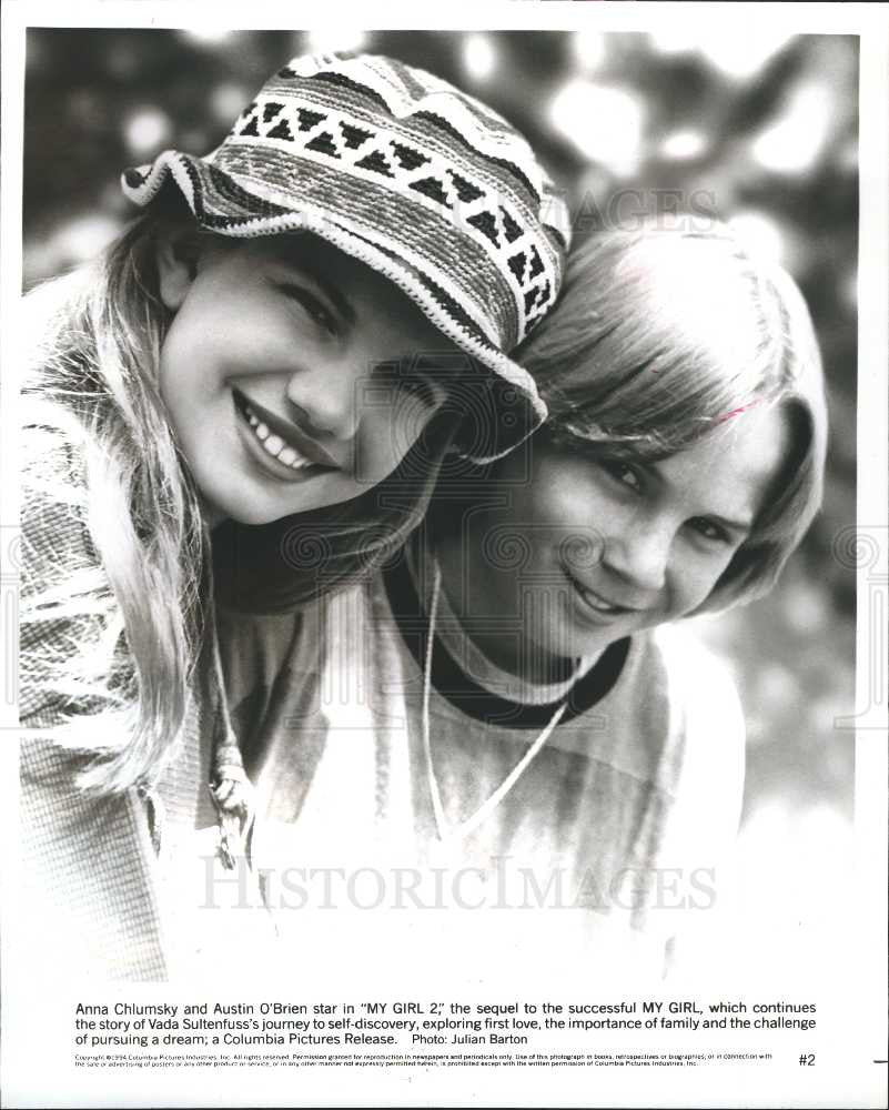 1994 Press Photo Anna Chlumsky American actress - Historic Images