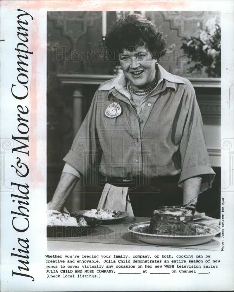 1990 Press Photo Julia Child, American chef, author - Historic Images