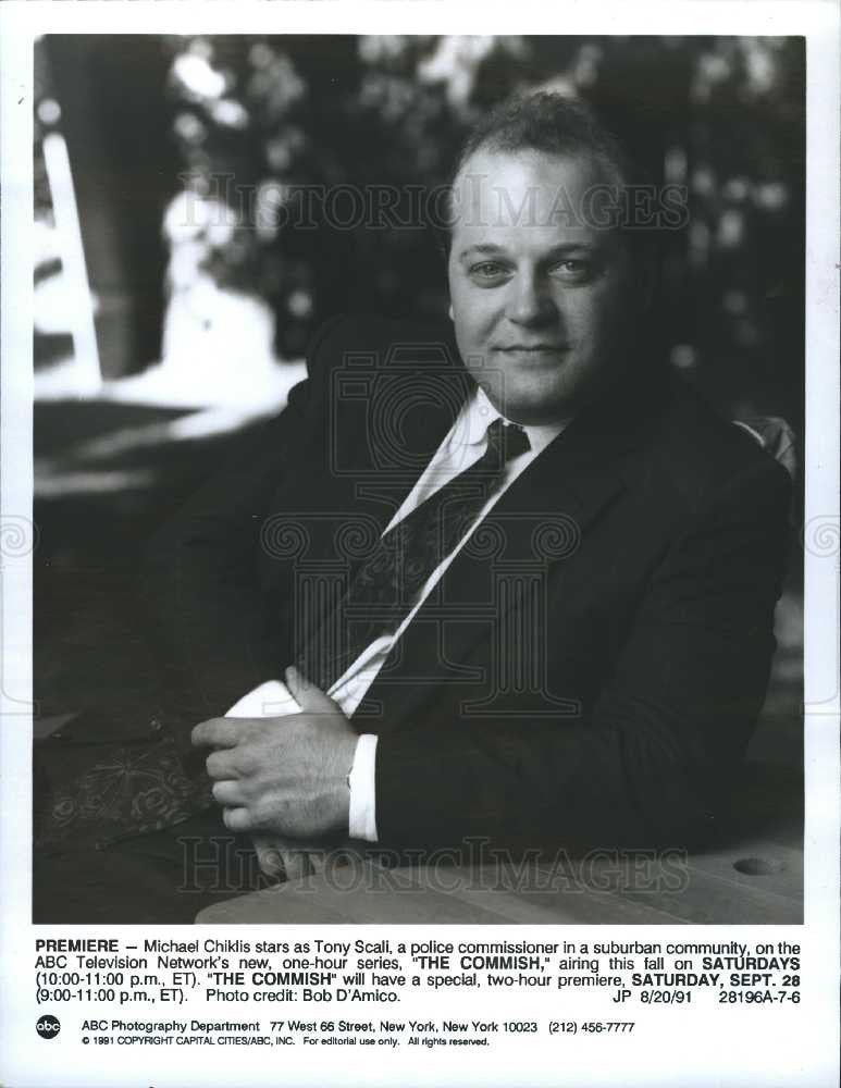 1991 Press Photo Michael Chiklis American actor - Historic Images