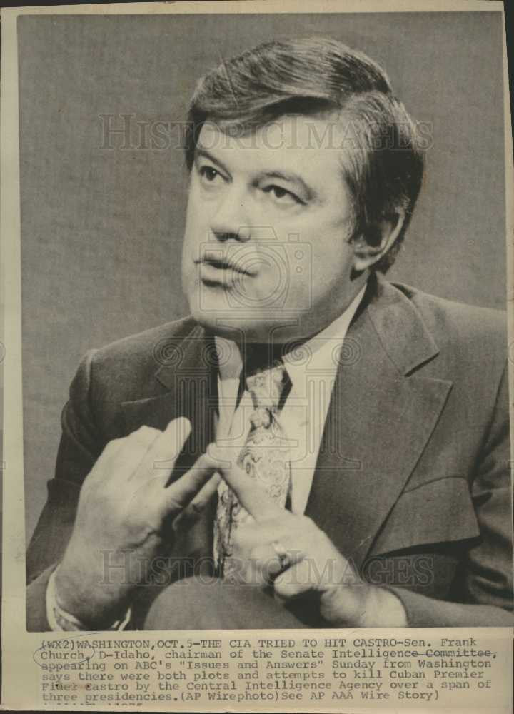 1975 Press Photo Frank Church senator - Historic Images