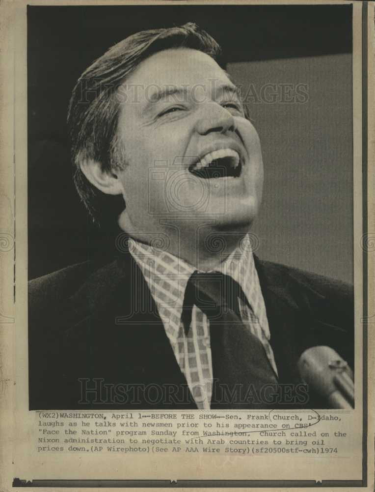 1974 Press Photo Frank Church American lawyer politicia - Historic Images