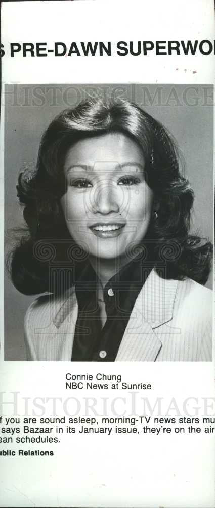 1985 Press Photo Connie Chung - Historic Images