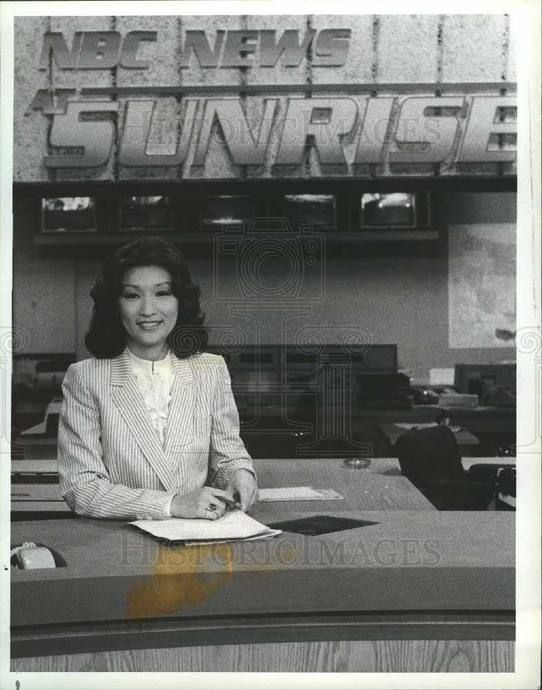 1983 Press Photo Connie Chung anchor o NBC News sunrise - Historic Images