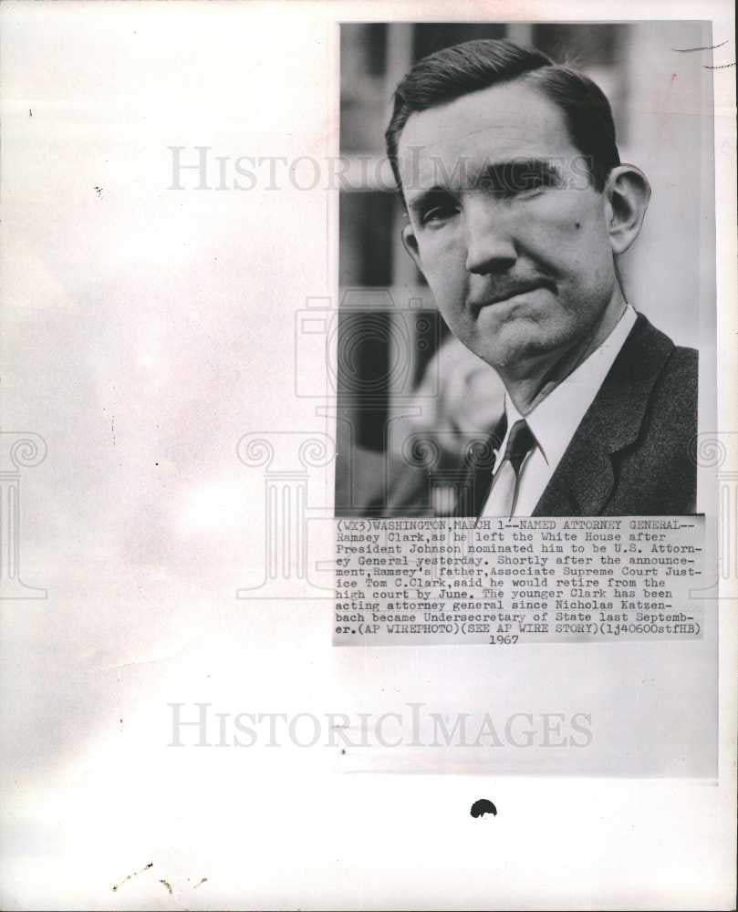 1967 Press Photo Ramsey Clark attorney general 1967 - Historic Images