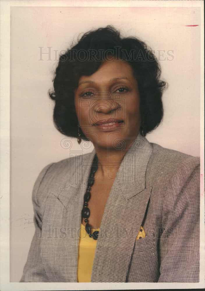1995 Press Photo Irma Clark Detroit Board of Education - Historic Images