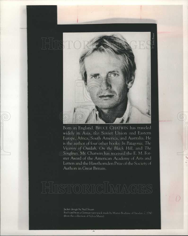 1989 Press Photo Bruce Chatwin  Author Forster Award - Historic Images