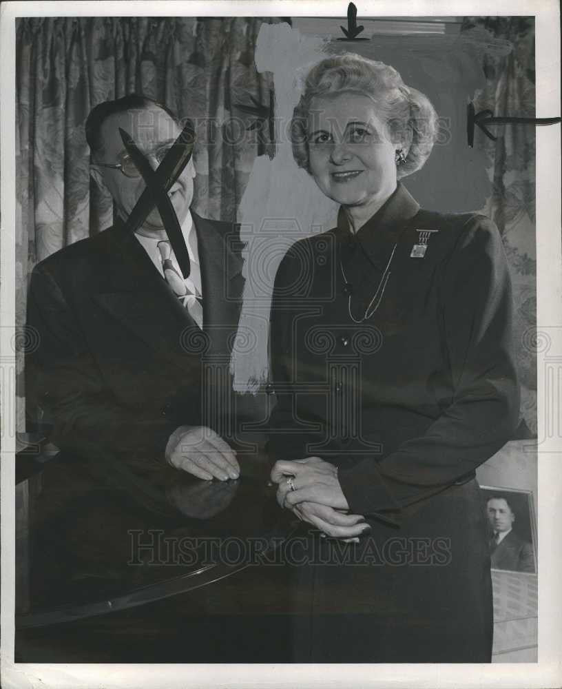 1949 Press Photo Ethel Cobo Detroit First Lady - Historic Images
