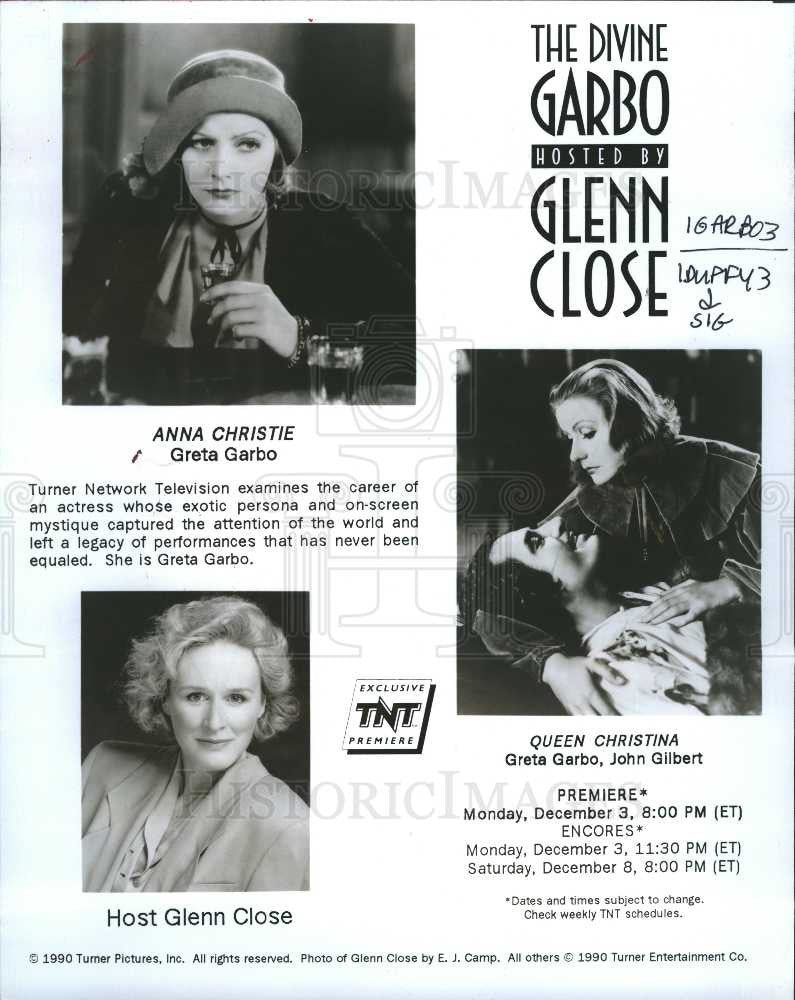 1990 Press Photo Greta garbo - Historic Images