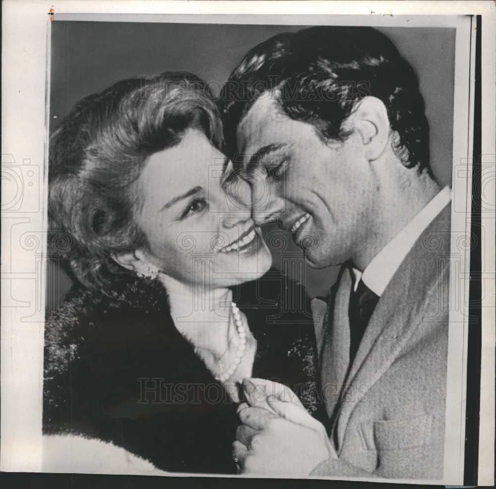 1961 Press Photo edmun purdom linda christian divorce - Historic Images