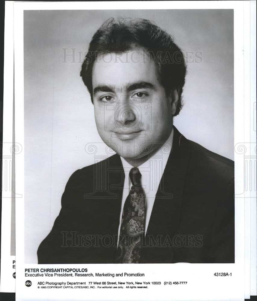 1995 Press Photo Peter Chrisanthopoulos, ABC, TV - Historic Images