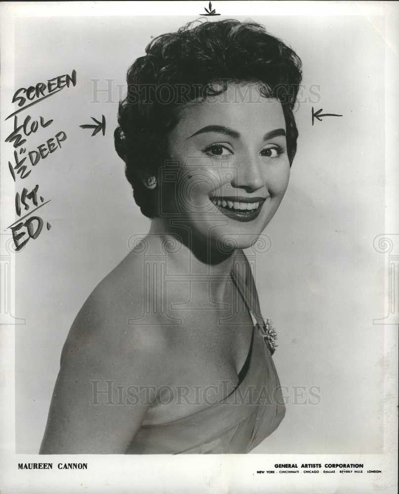 1956 Press Photo Maureen Cannon  publisher McCall&#39;s - Historic Images