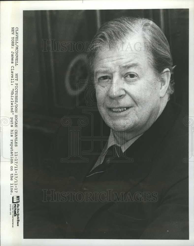 1987 Press Photo author James Clavell Whirlwind book - Historic Images