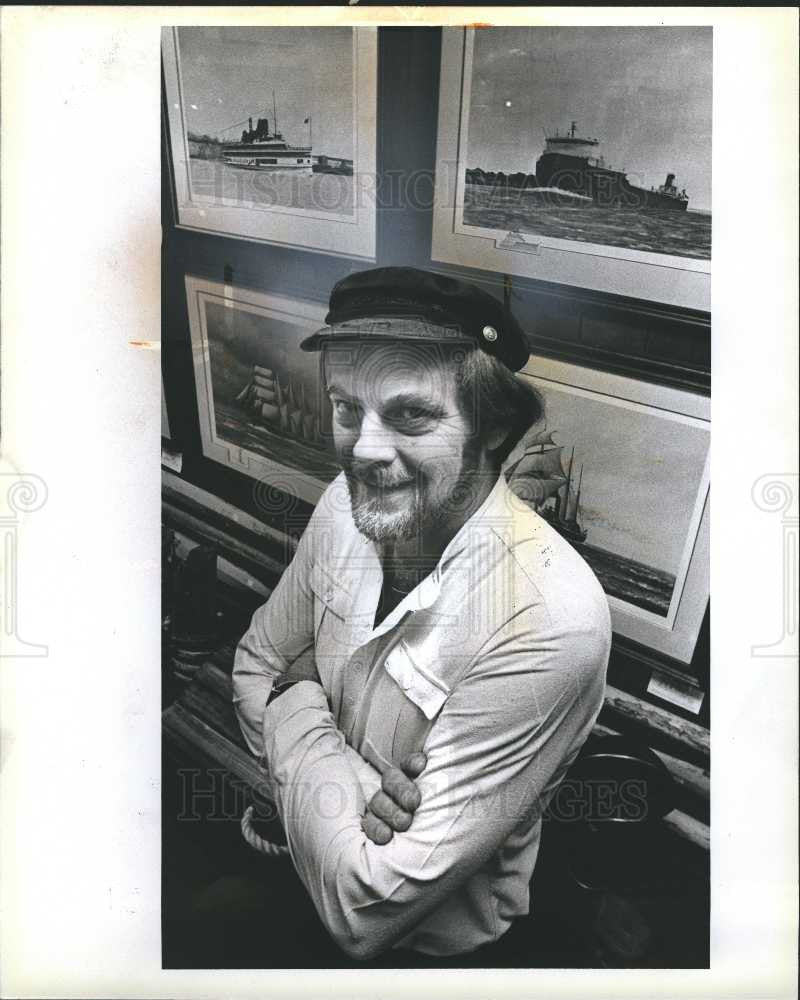 1979 Press Photo painting  St.Clair  James Clary artist - Historic Images