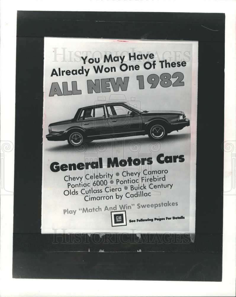 1981 Press Photo General Motors Sweepstakes flyer auto - Historic Images