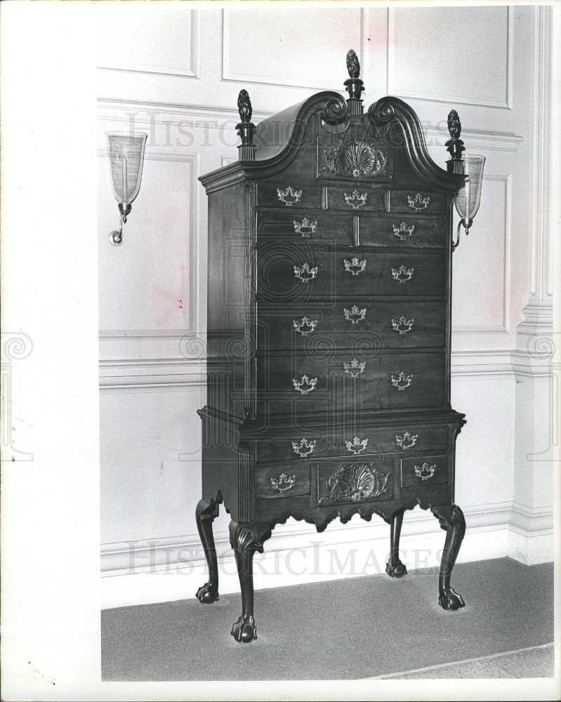 1975 Press Photo Chippendale Dresser Antique Furniture - Historic Images