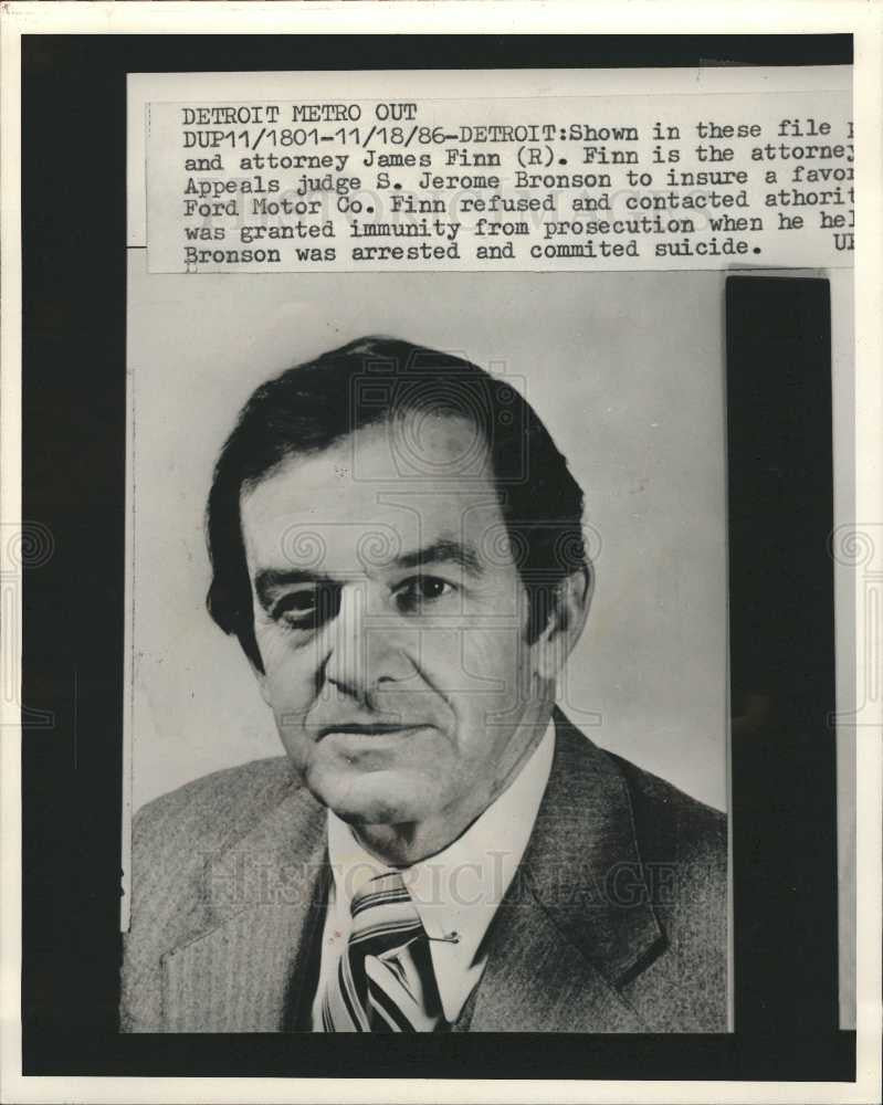1986 Press Photo James Canham, attorney - Historic Images