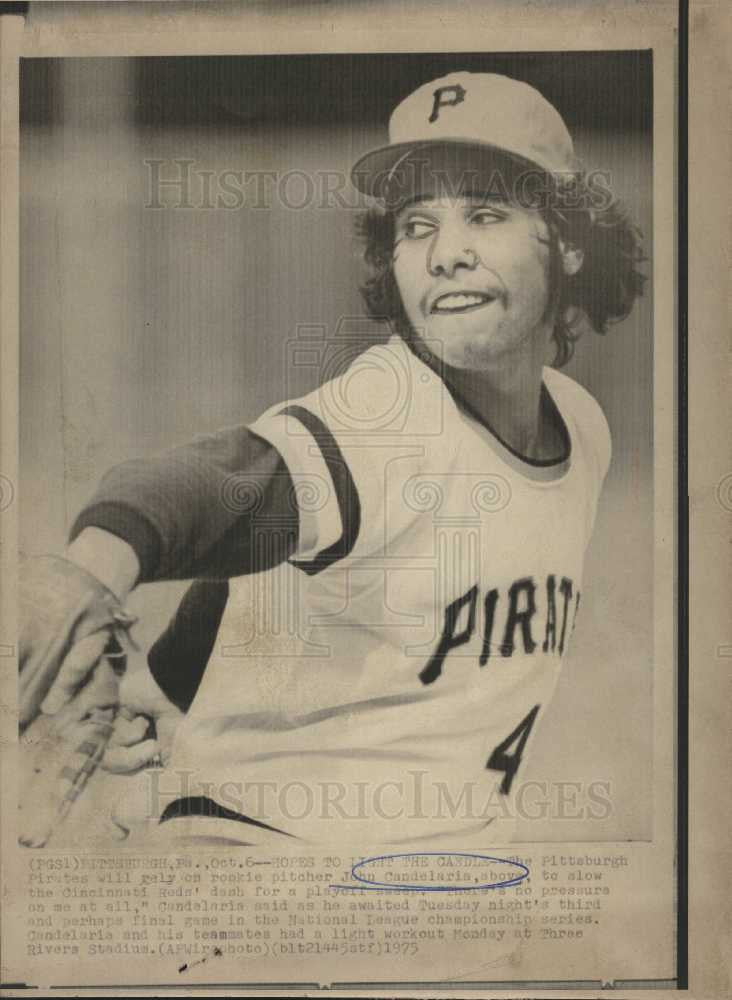 1975 Press Photo Pittsburgh Pirates John Candelaris - Historic Images