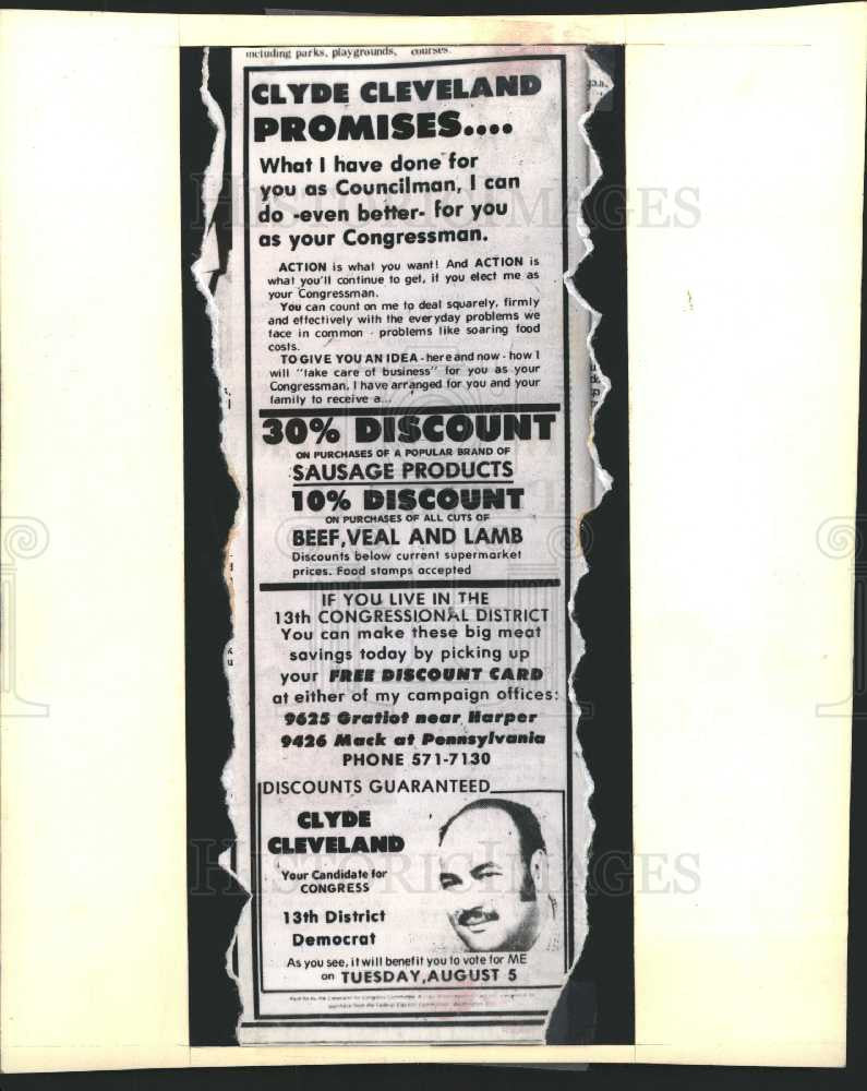 1980 Press Photo Clyde Cleveland, Iowa - Historic Images