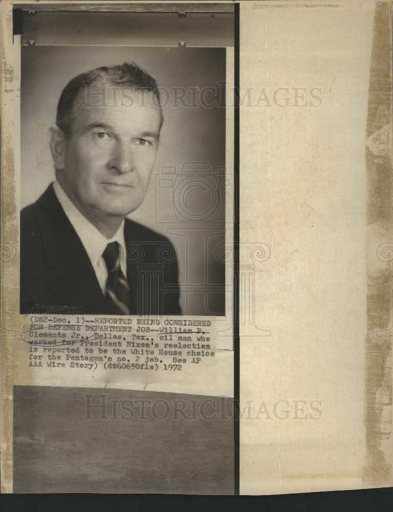 1979 Press Photo William Clements Texas governor - Historic Images