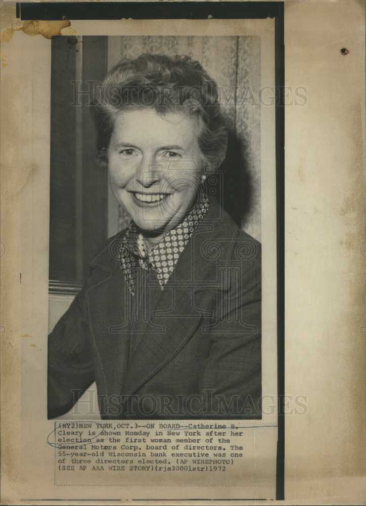 Press Photo catherine b. cleary executive gm - Historic Images