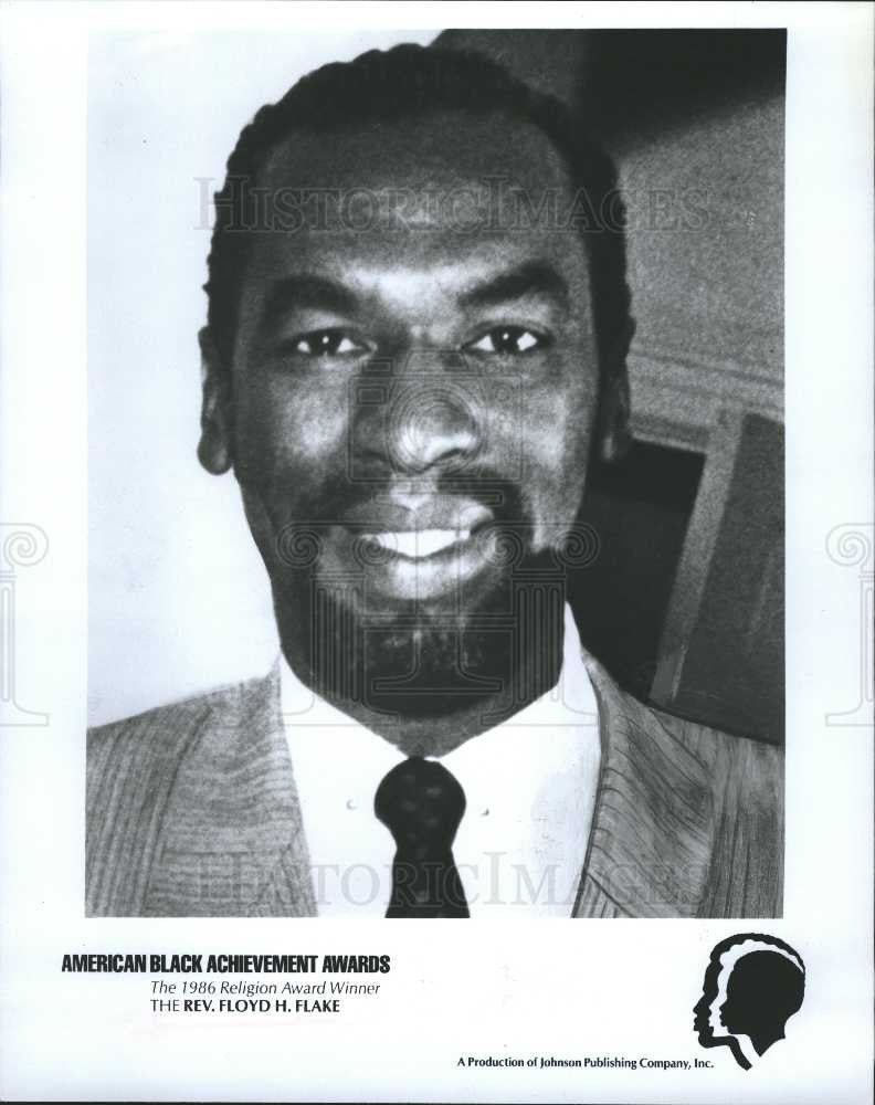 1987 Press Photo Floyd Harold Flake senior pastor - Historic Images