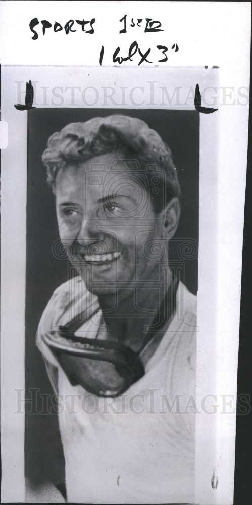 1956 Press Photo Pat Flaherty racecar driver - Historic Images