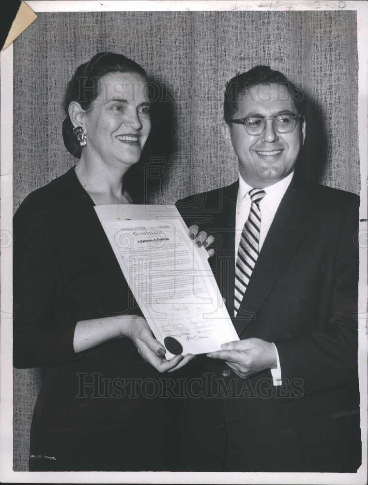 1958 Press Photo Mary Beck Lawrence A. Fleischman - Historic Images