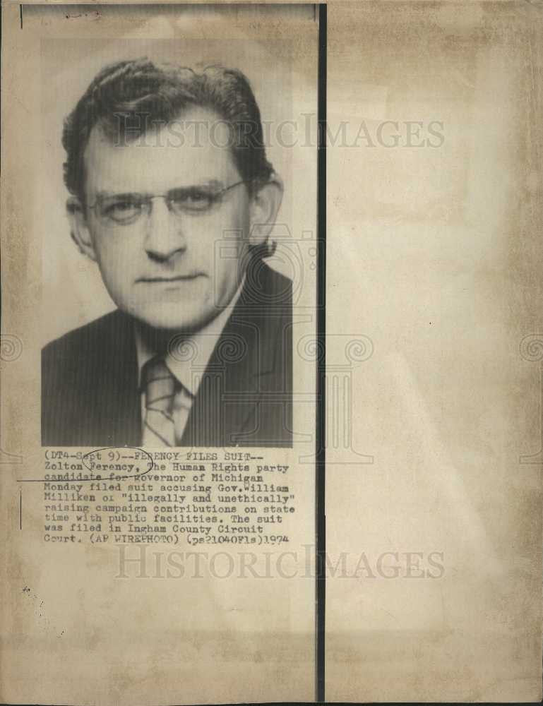1974 Press Photo Ferency - Historic Images