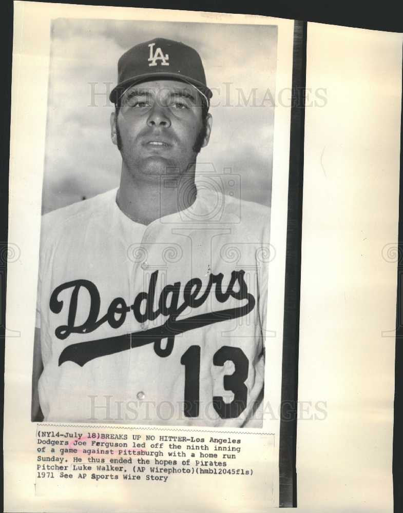 1971 Press Photo Los Angeles Dodgers, Joe Ferguson - Historic Images