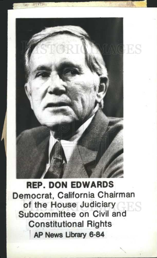 1980 Press Photo Donlon Edwards American politician - Historic Images
