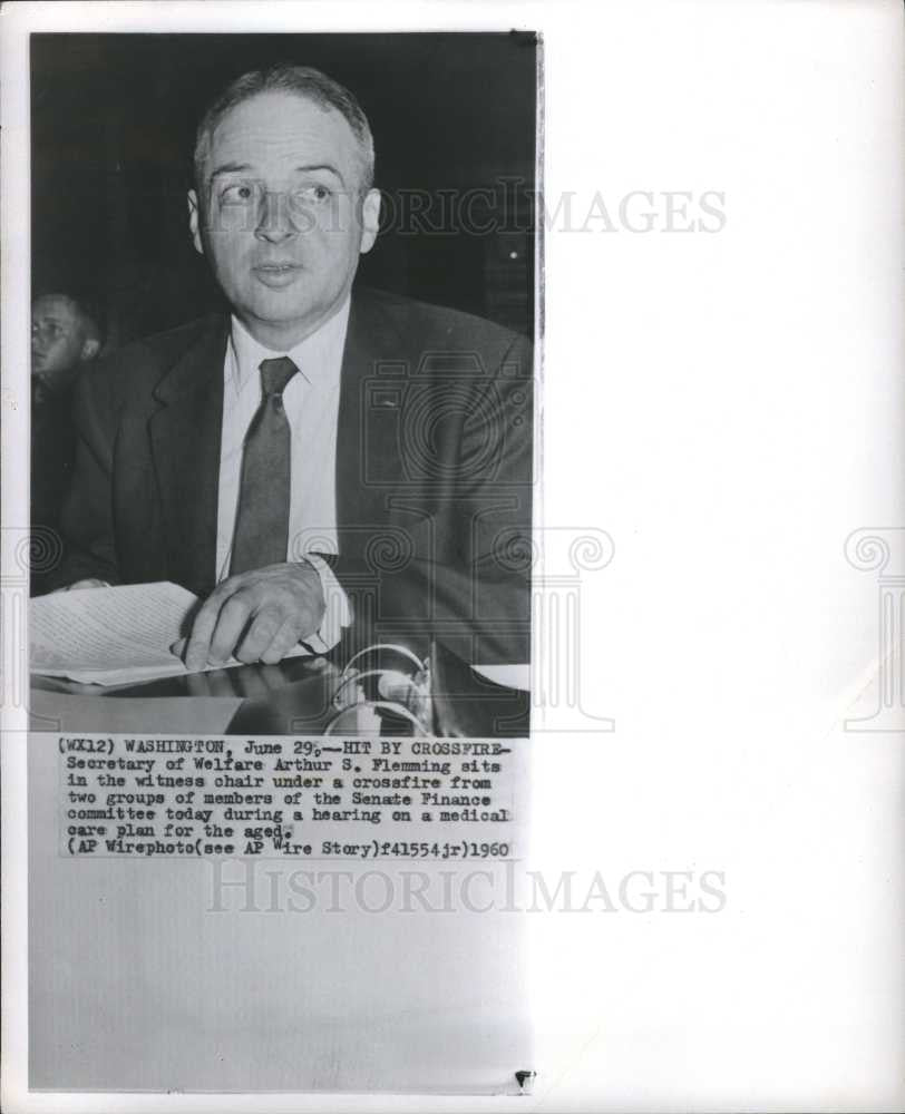 1960 Press Photo Arthur B. Flemming Secretary Welfare - Historic Images