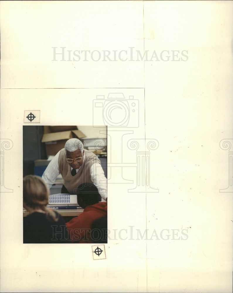 1991 Press Photo teacher on special education - Historic Images