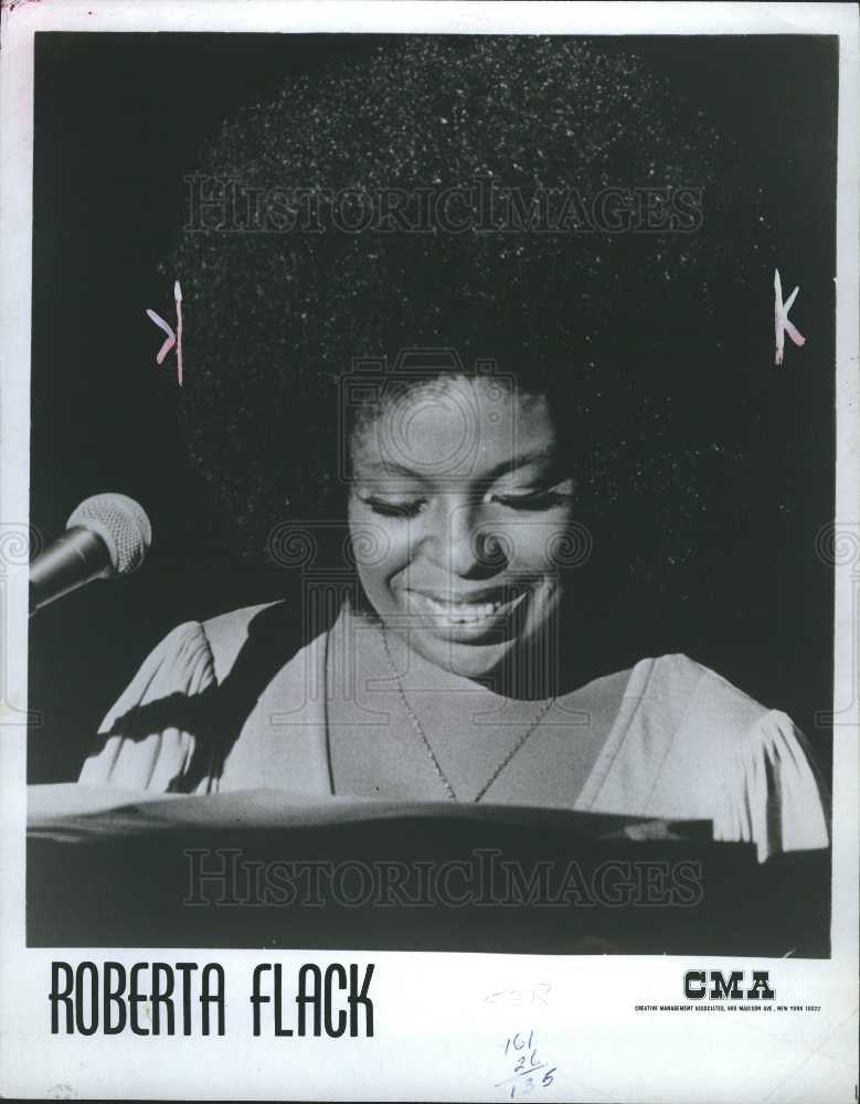 1973 Press Photo Roberta Flack - Historic Images
