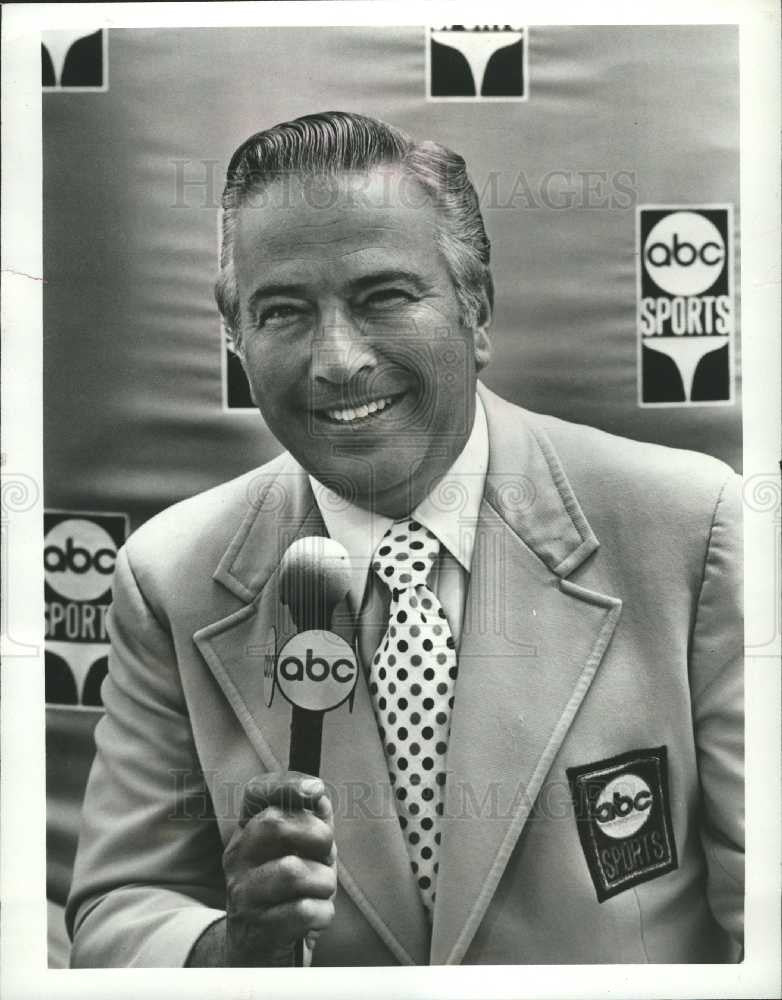 1984 Press Photo Bill Flemming ABC Detroit Sports TV - Historic Images